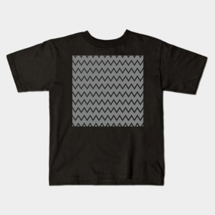 Pattern Chevrons Black / Gray Kids T-Shirt